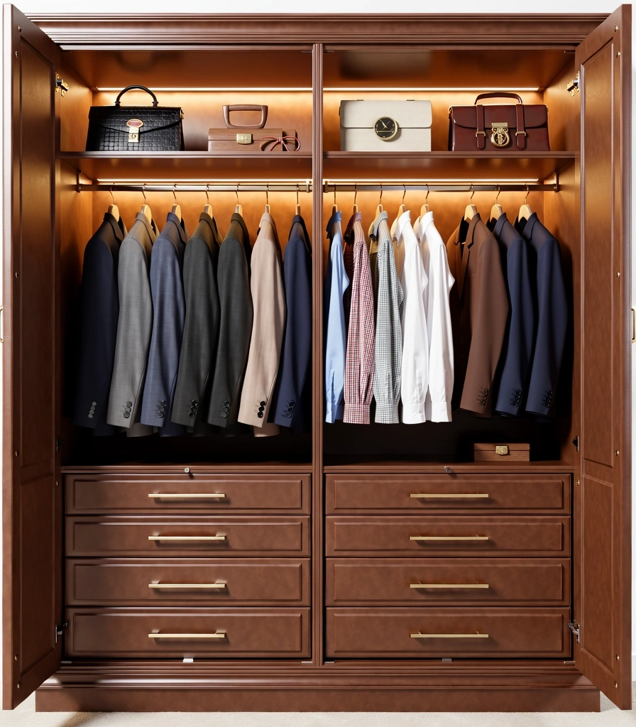 Organized luxury wardrobe